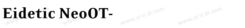 Eidetic NeoOT字体转换